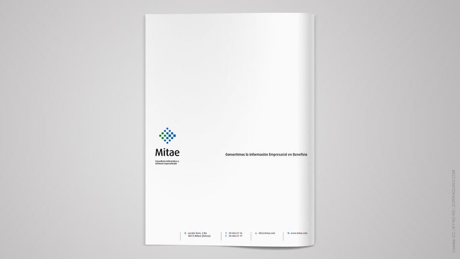 Diseño gráfico catálogo de empresa para Mitae