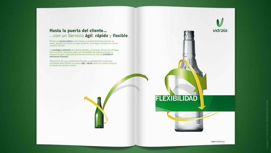 Diseño Interior Catálogo Corporativo Vidrala