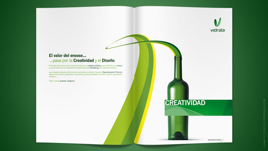 Diseño Interior Catálogo Corporativo Vidrala