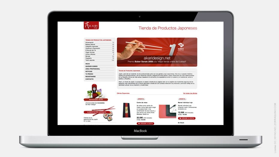 Diseño Tienda Online Akari Design