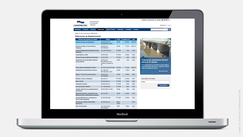 Página Web Construtec