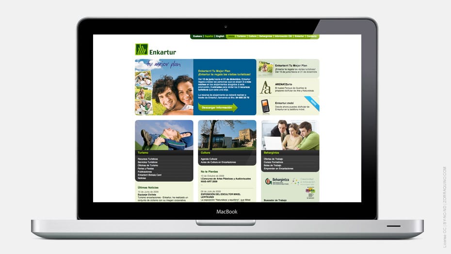Diseño Página Web Enkartur