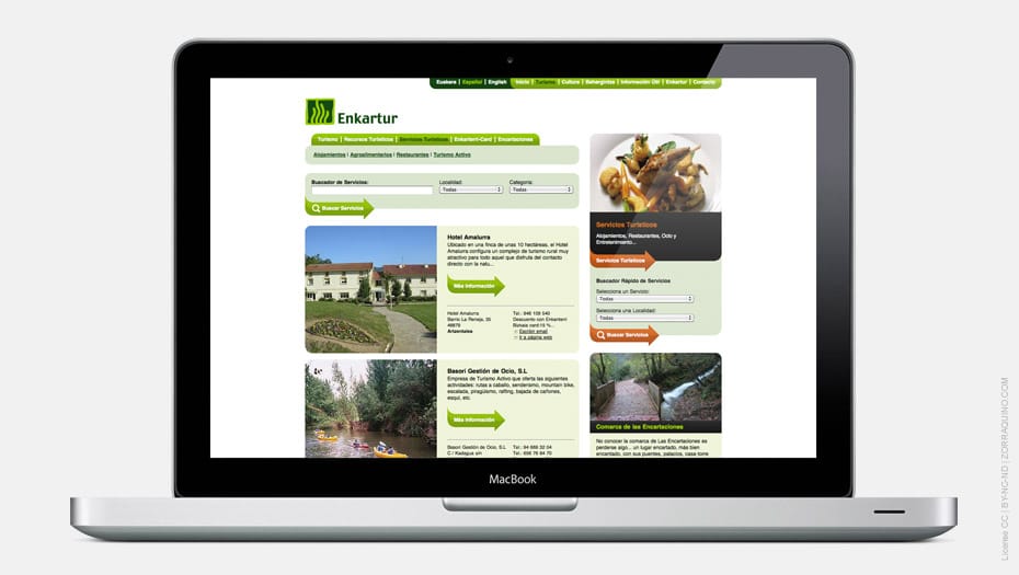 Diseño Página Web Enkartur