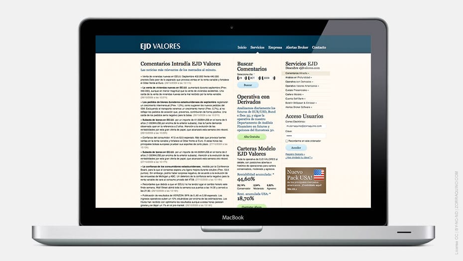 Desarrollo Web EJD Valores