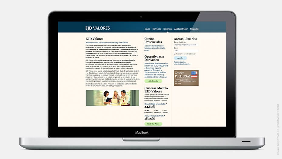 Diseño Web EJD Valores