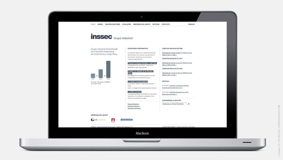Diseño Página Web INSSEC