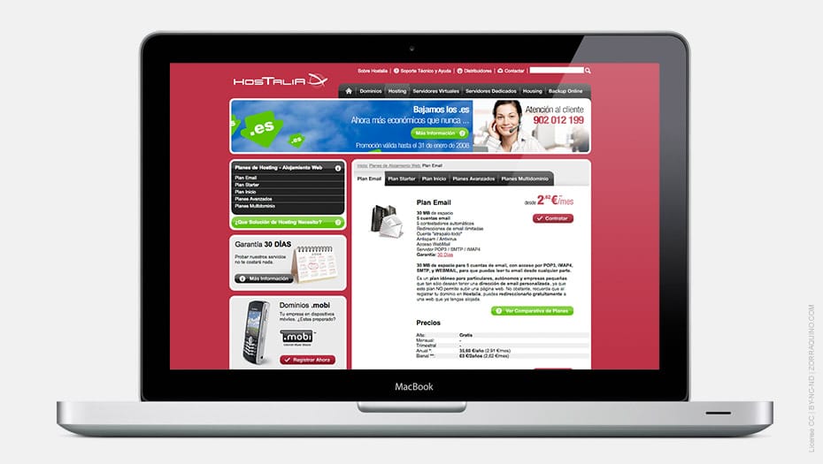 Desarrollo Web Hostalia