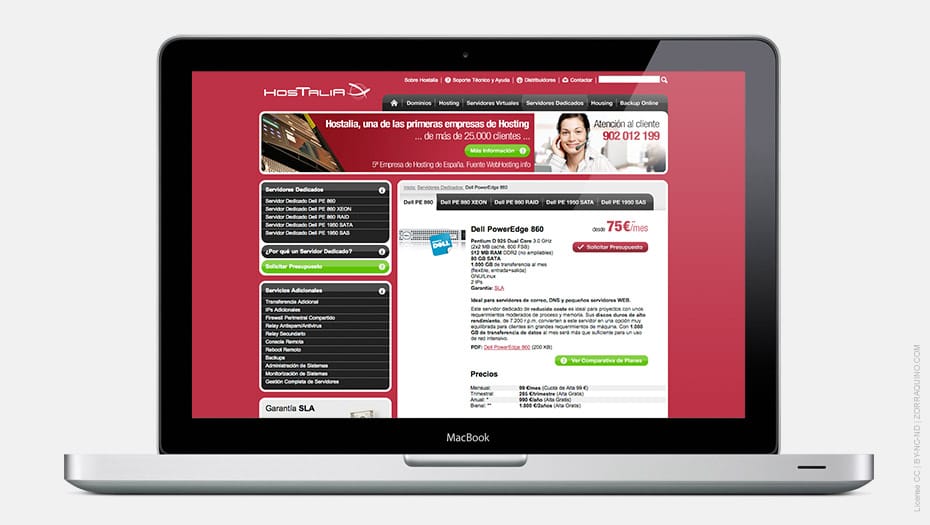 Web Corporativa Hostalia