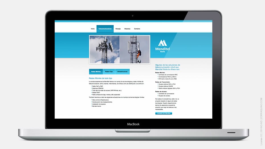 Diseño Web Menditel Norte