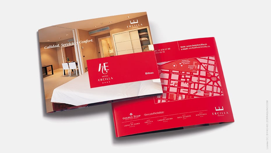 Diseño Gráfico Folletos Hotel Ercilla Bilbao